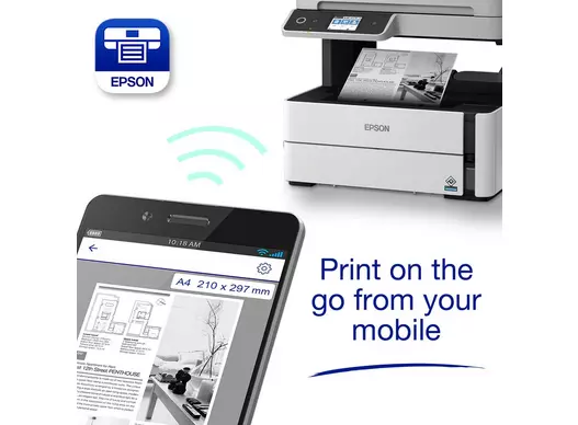 Epson EcoTank M3170 A4 Multifunction Mono Wi-Fi Ink Tank Printer with ADF - Image 3